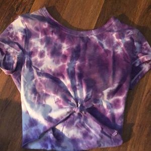 cropped tye die shirt